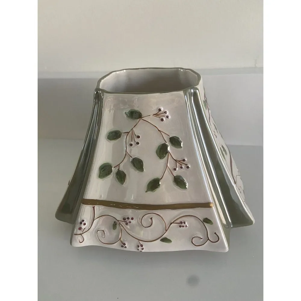 Yankee Candle Top Shade Berries Bows & Holly‎ Leaves Holiday Christmas Topper